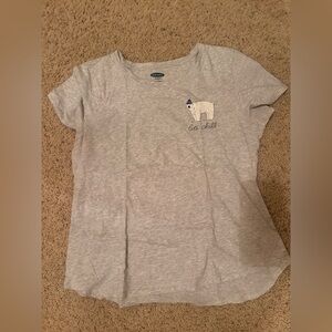 Gray T-Shirt with Polar Bear Design